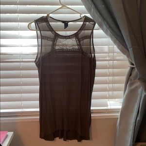 Lace pattern tank